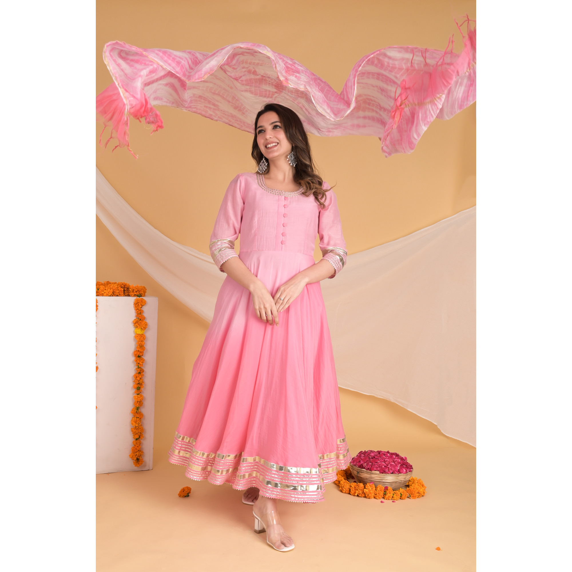 Pink Opulence - Indian Traditional Kurta Set