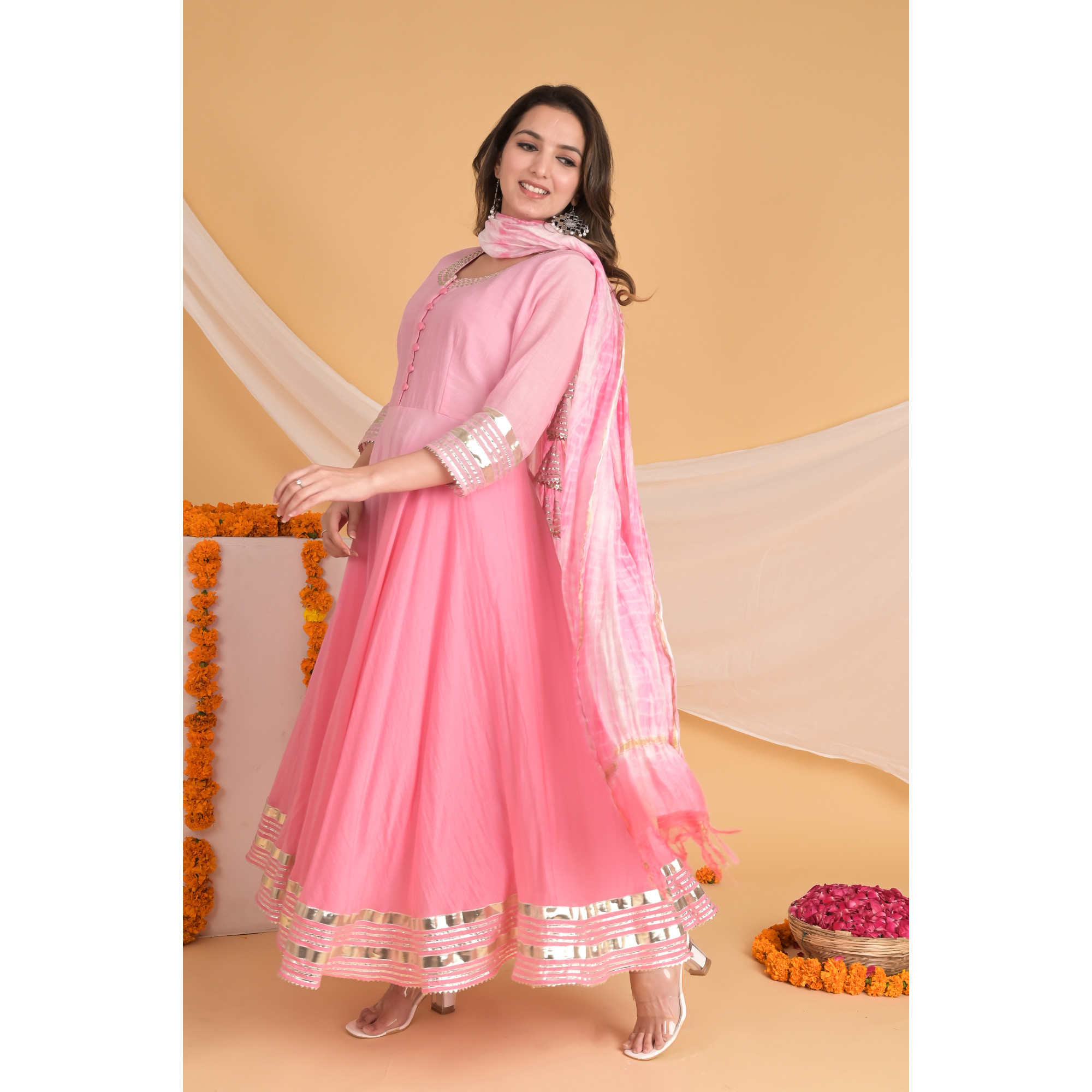 Pink Opulence - Indian Traditional Kurta Set