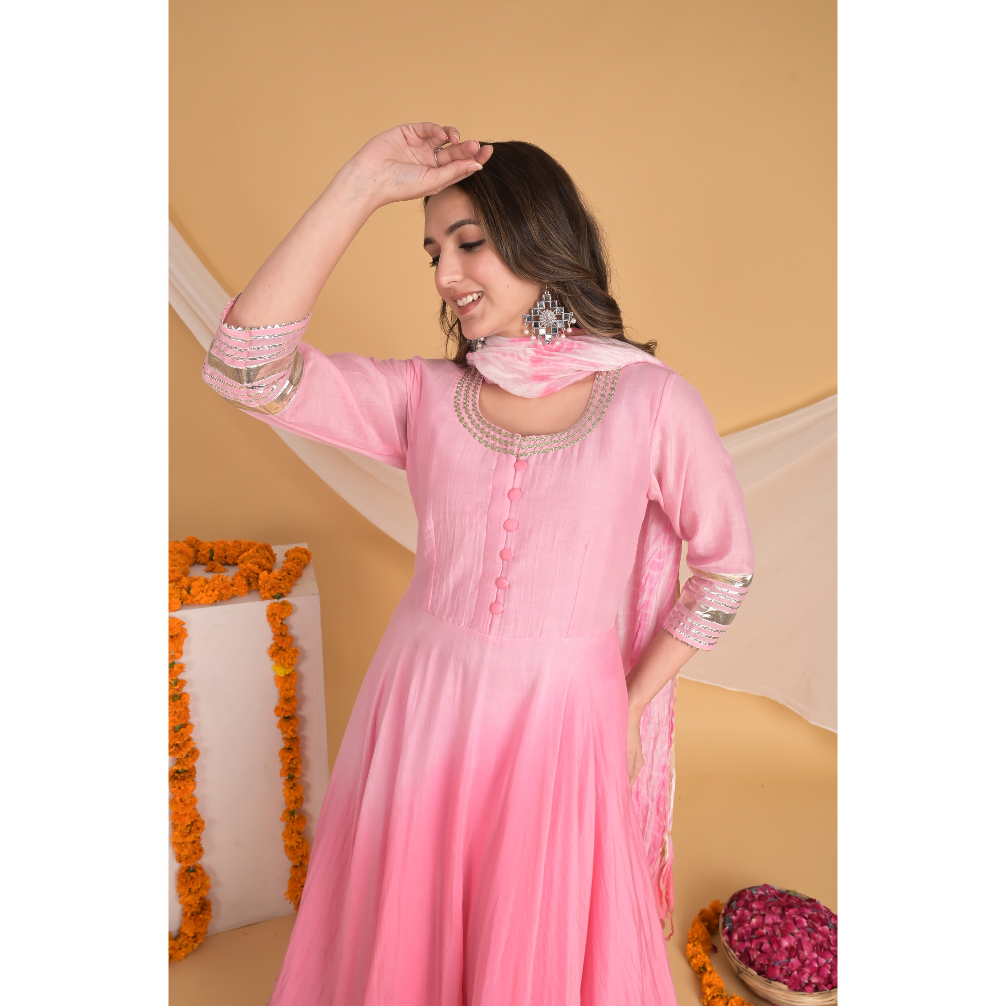 Pink Opulence - Indian Traditional Kurta Set