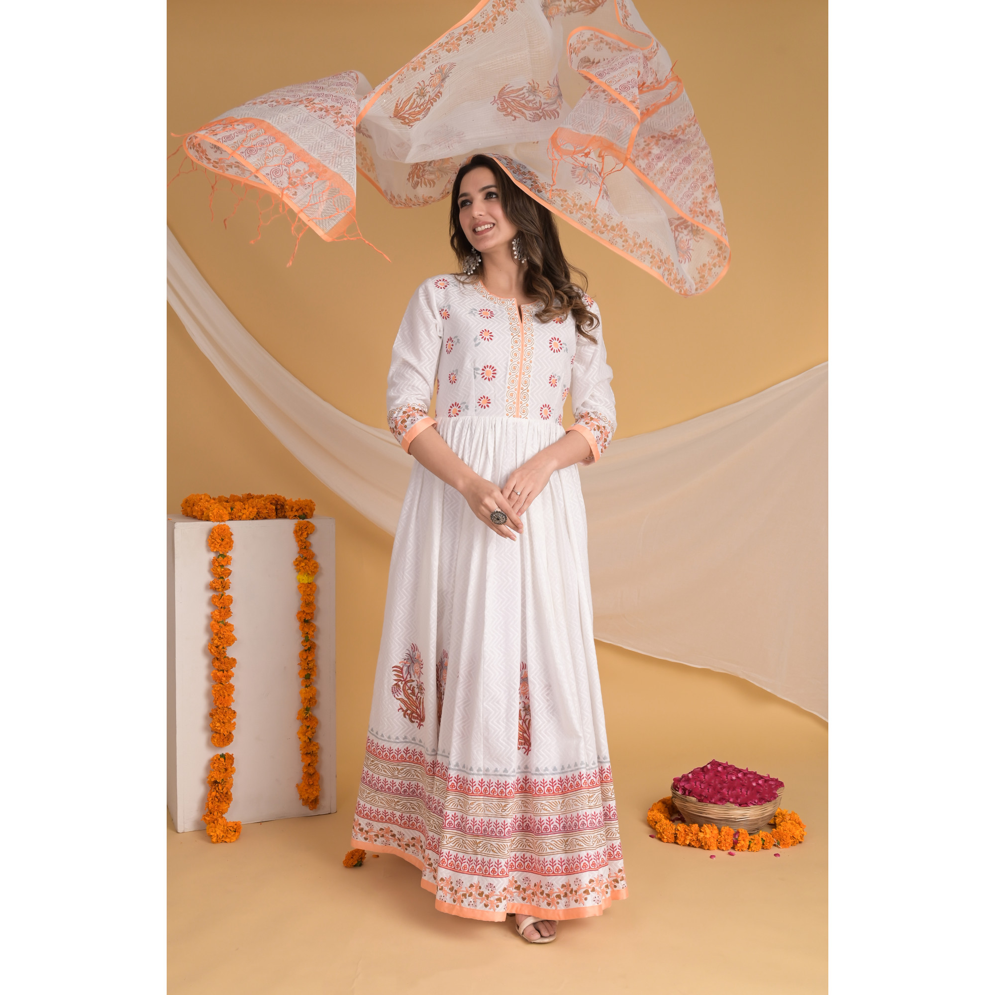 Marigold Radiance - Indian Traditional Kurta Set