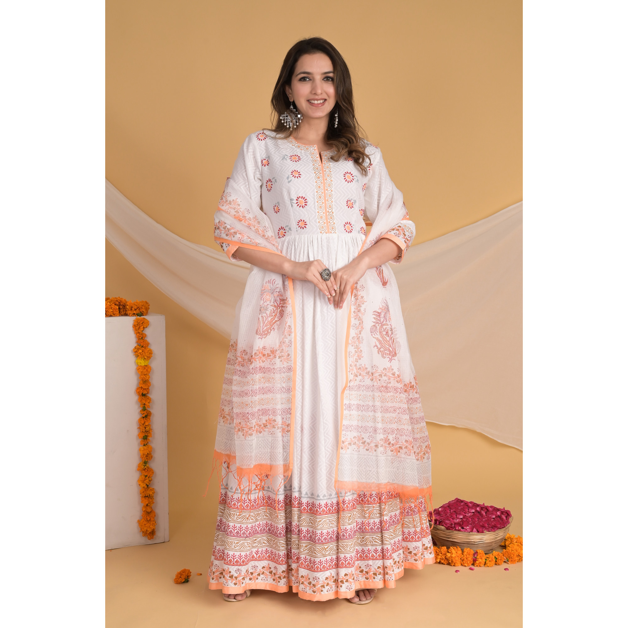 Marigold Radiance - Indian Traditional Kurta Set