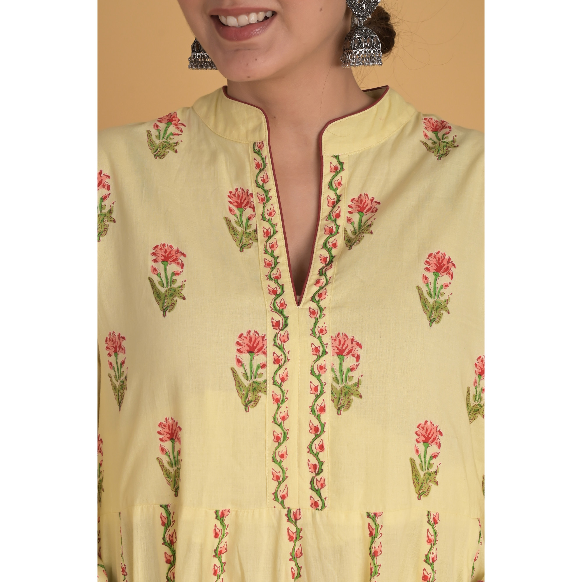 Floral Sunshine - Indian Traditional Kurta Set