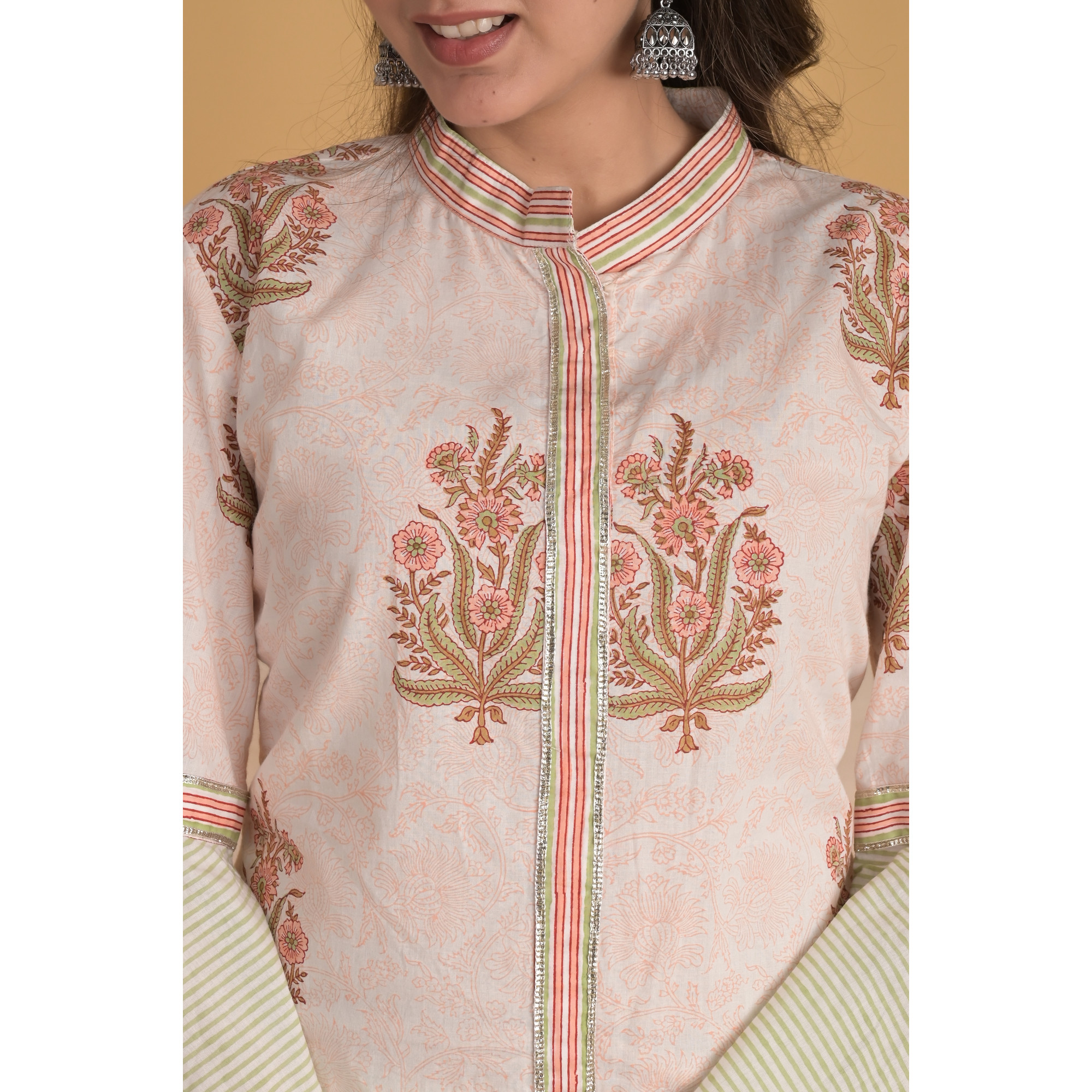 Peach Elegance - Indian Traditional Kurta Set