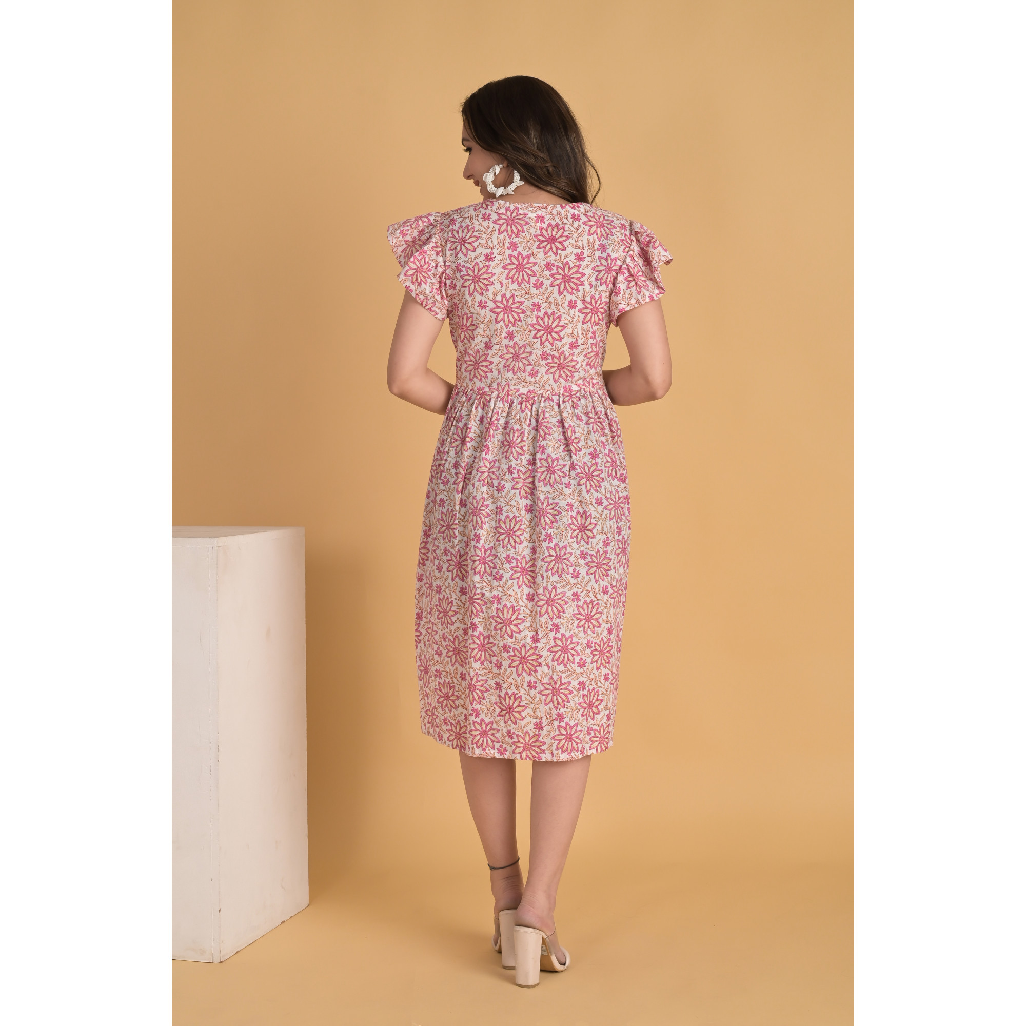 Pink Floral Mosaic Dress