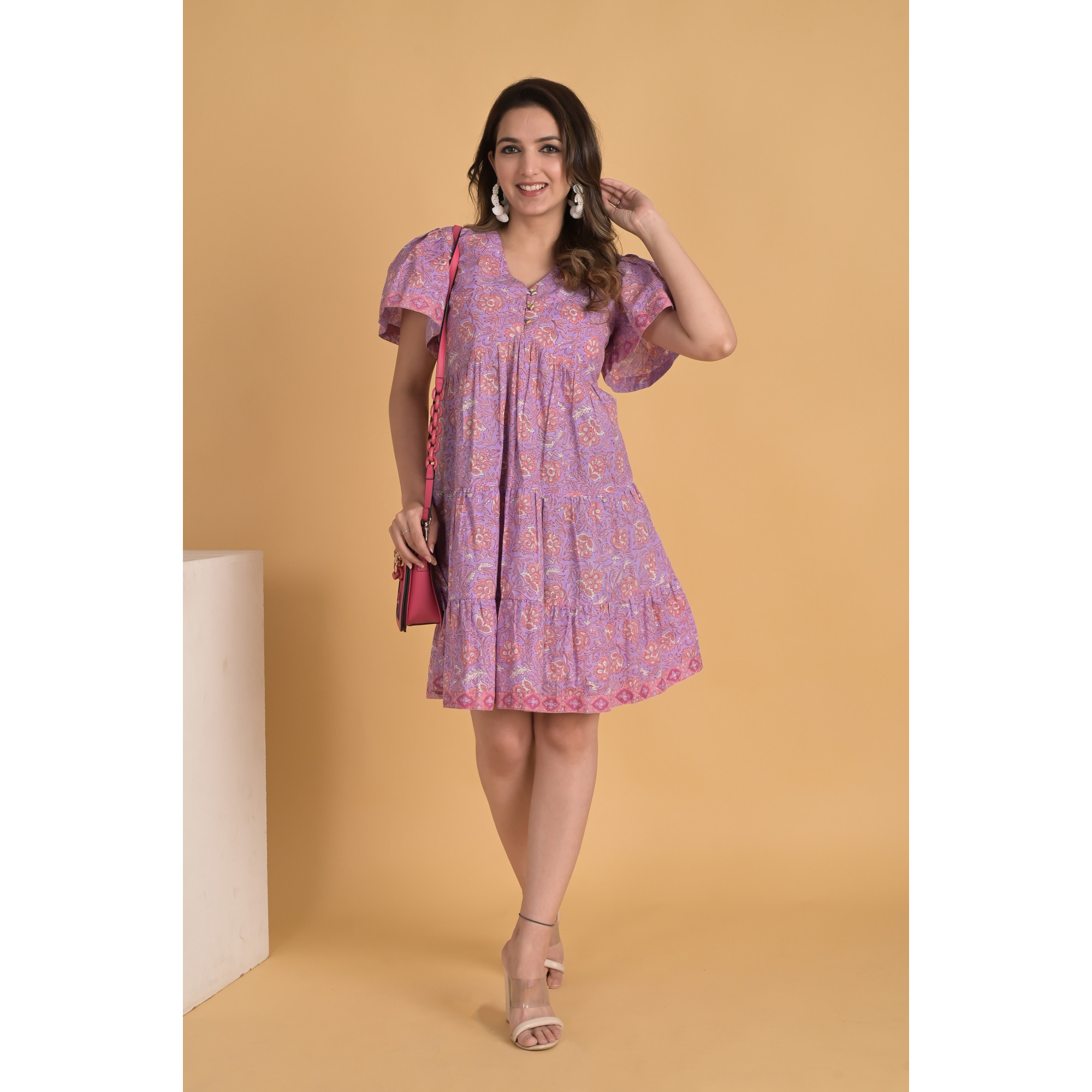 Mulberry Midi Flora Tiered Dress