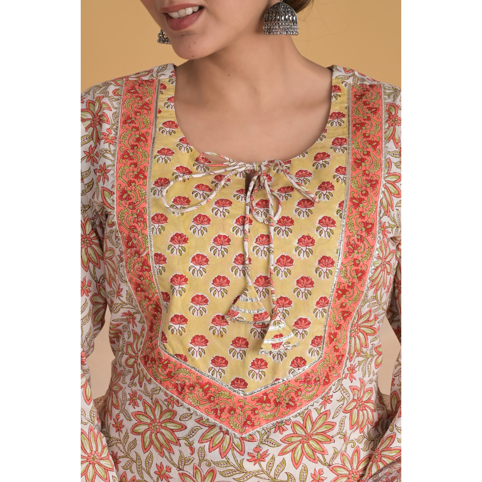 Sunset Symphony - Indian Traditional Straight Kurta Set