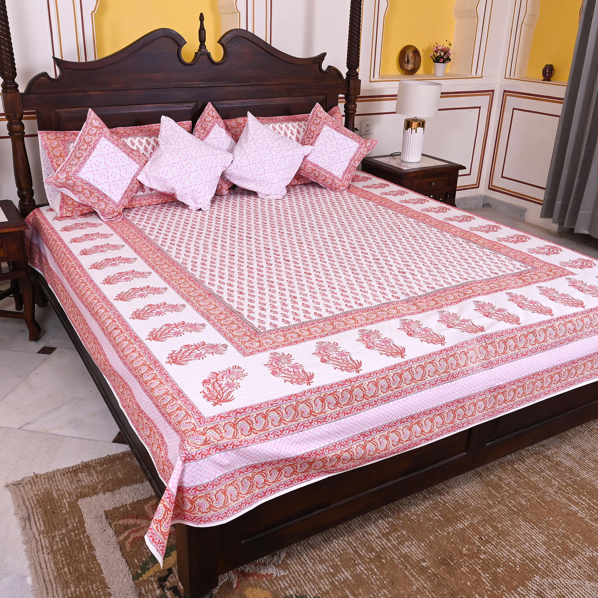 Bedsheet Design - Pink Petals