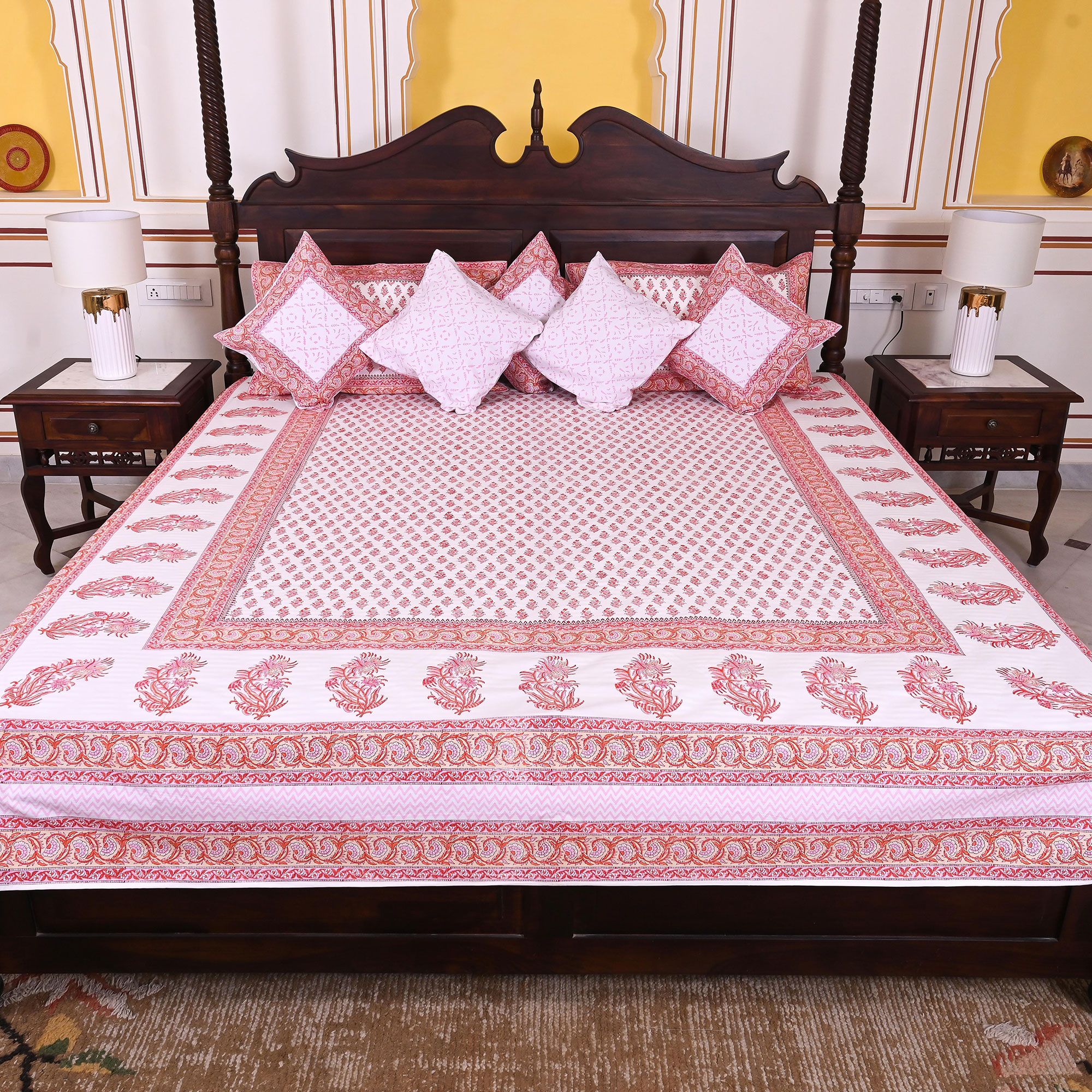 Bedsheet Design - Pink Petals