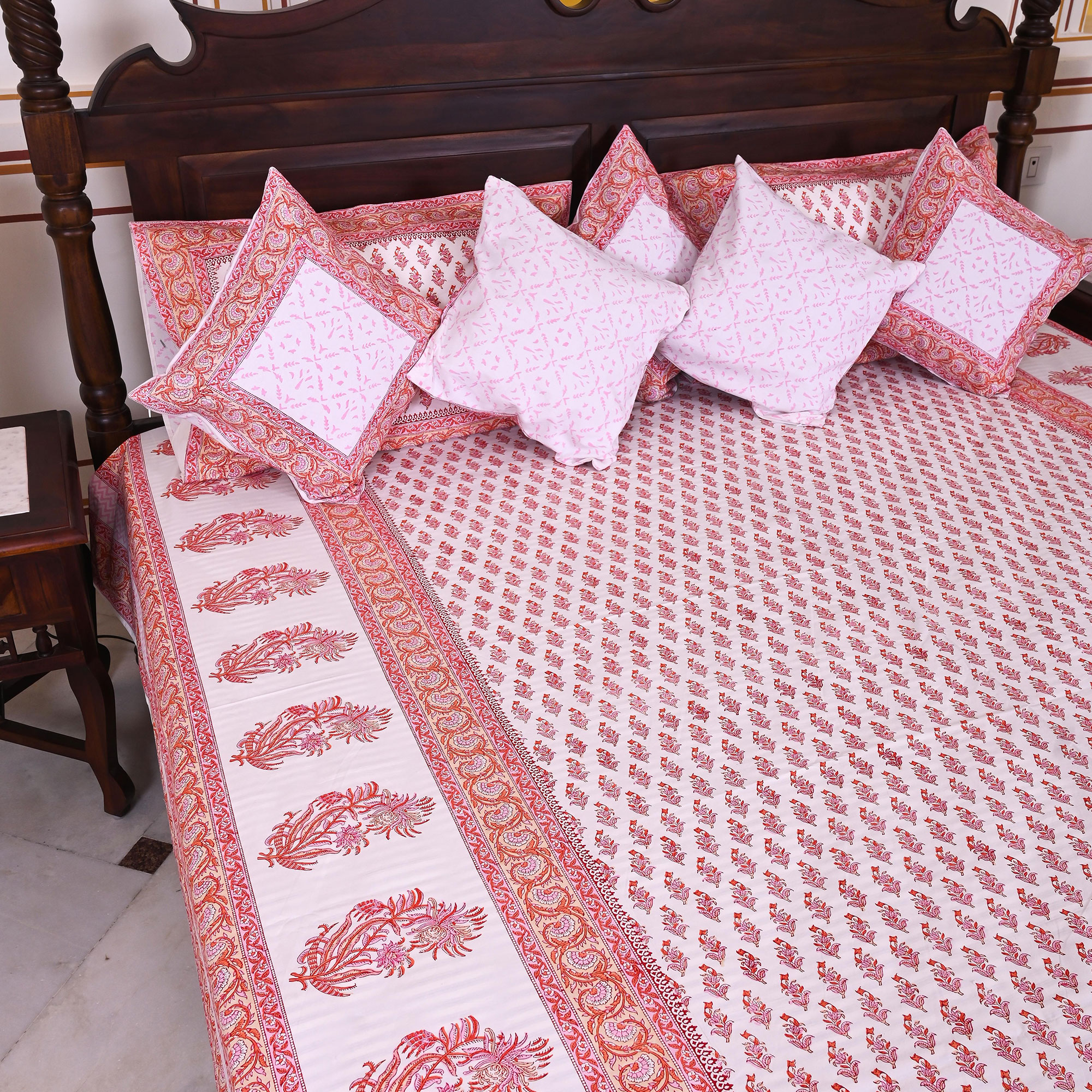 Bedsheet Design - Pink Petals