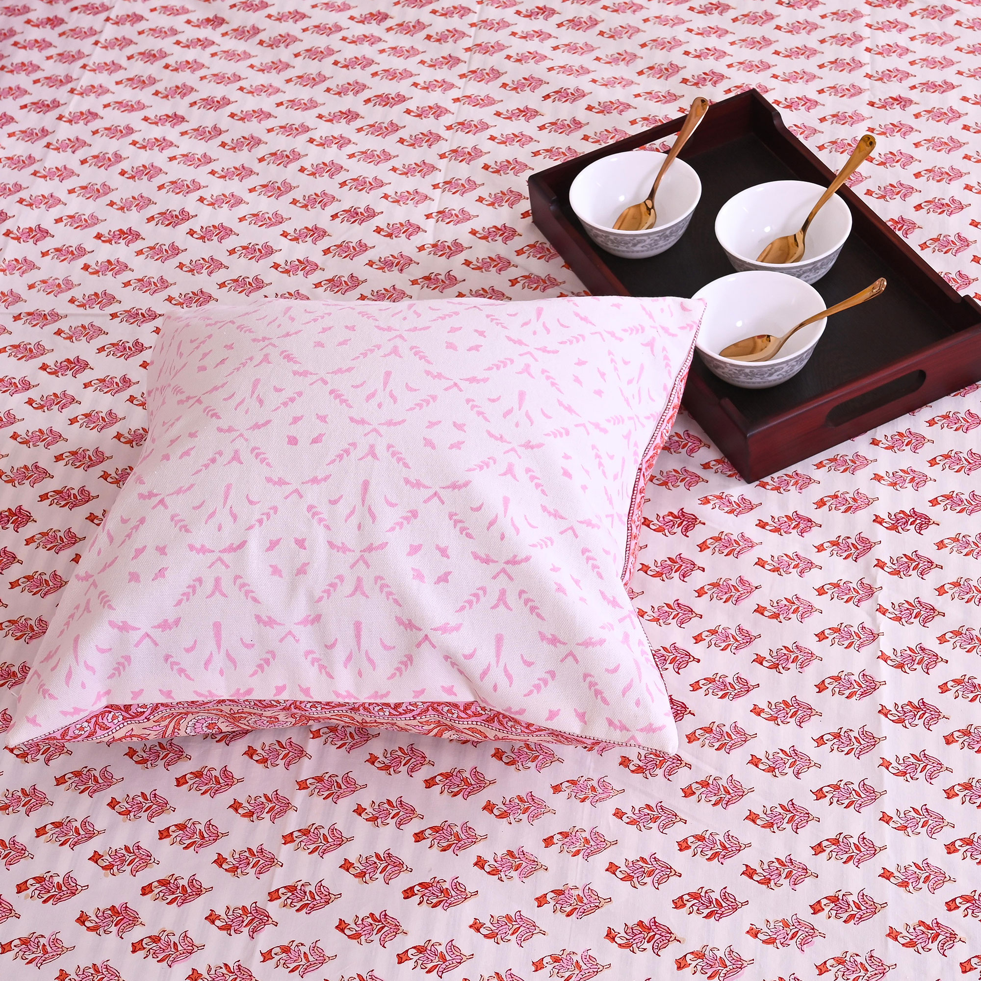 Bedsheet Design - Pink Petals