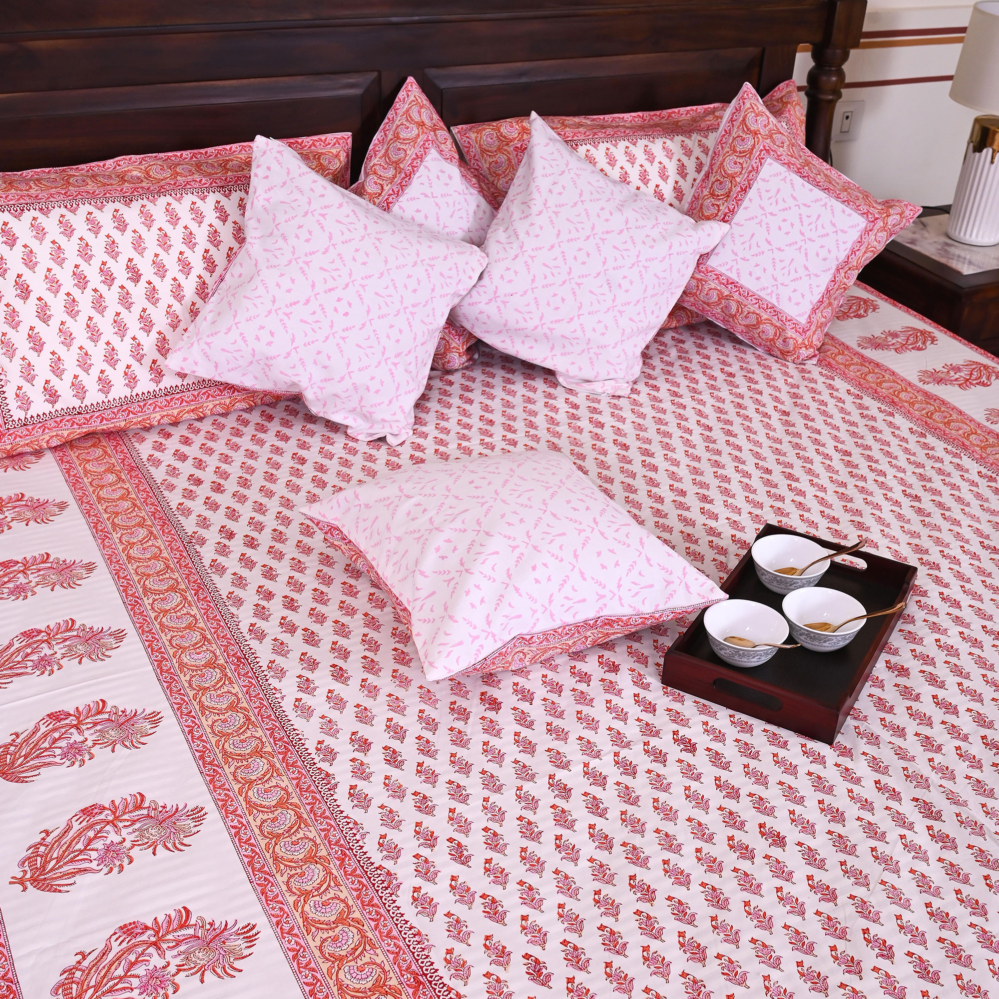 Bedsheet Design - Pink Petals