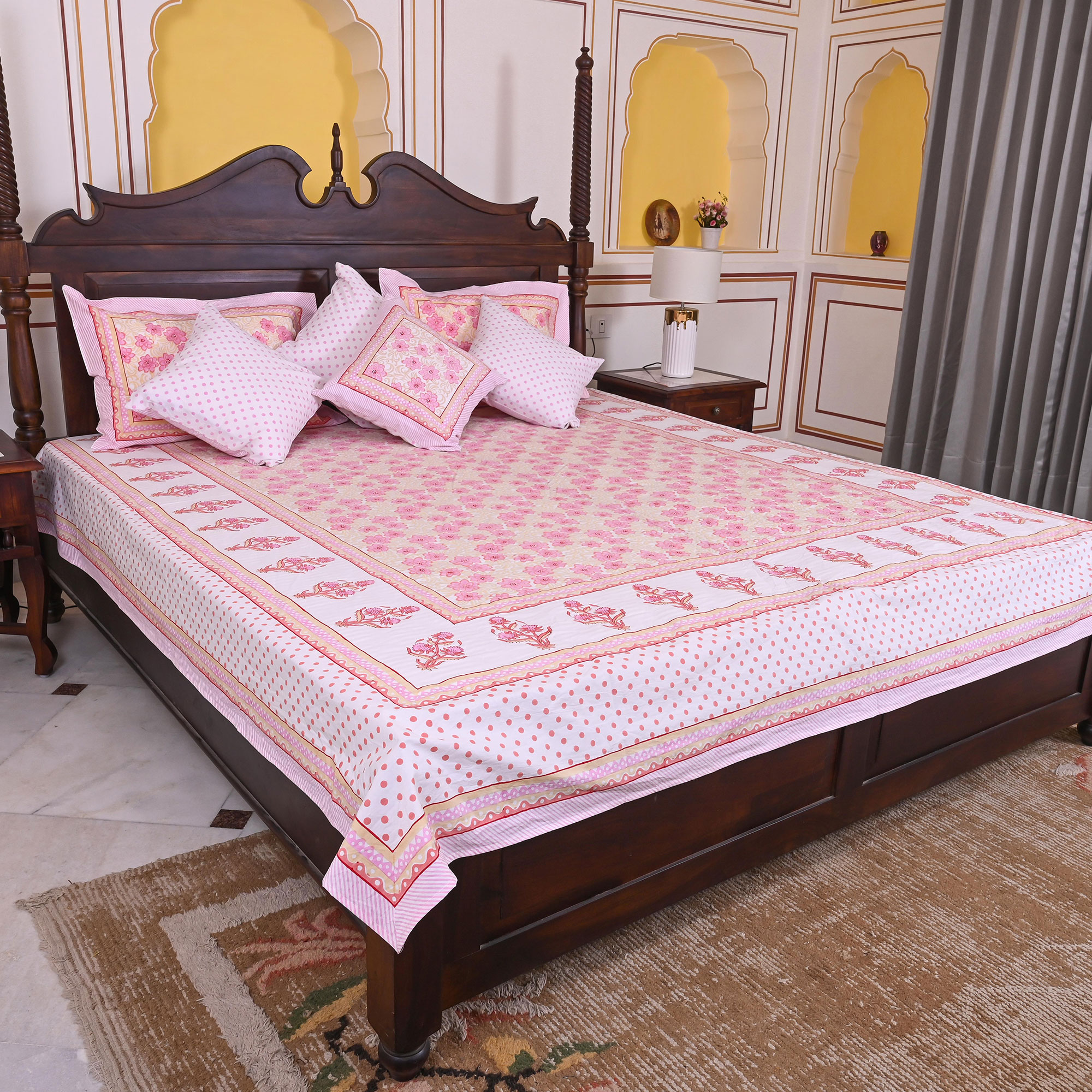 Bedsheet  Design - Pink Fantasy