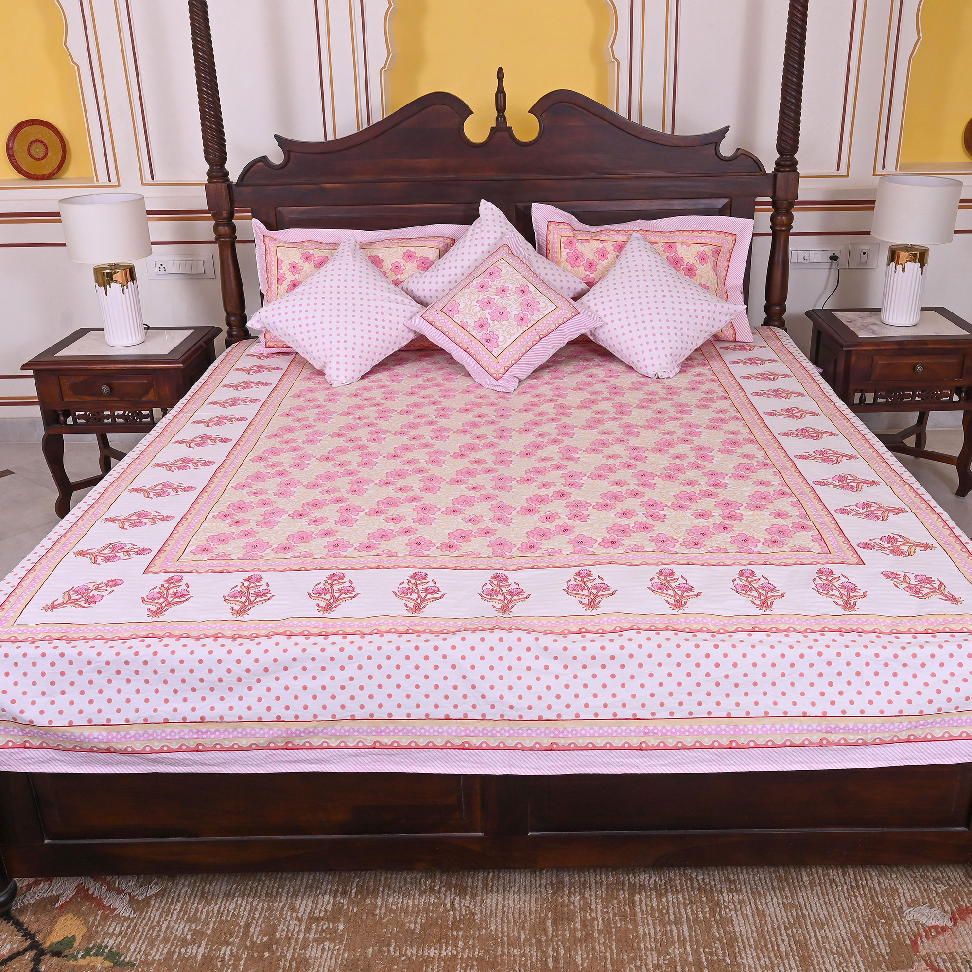 Bedsheet  Design - Pink Fantasy