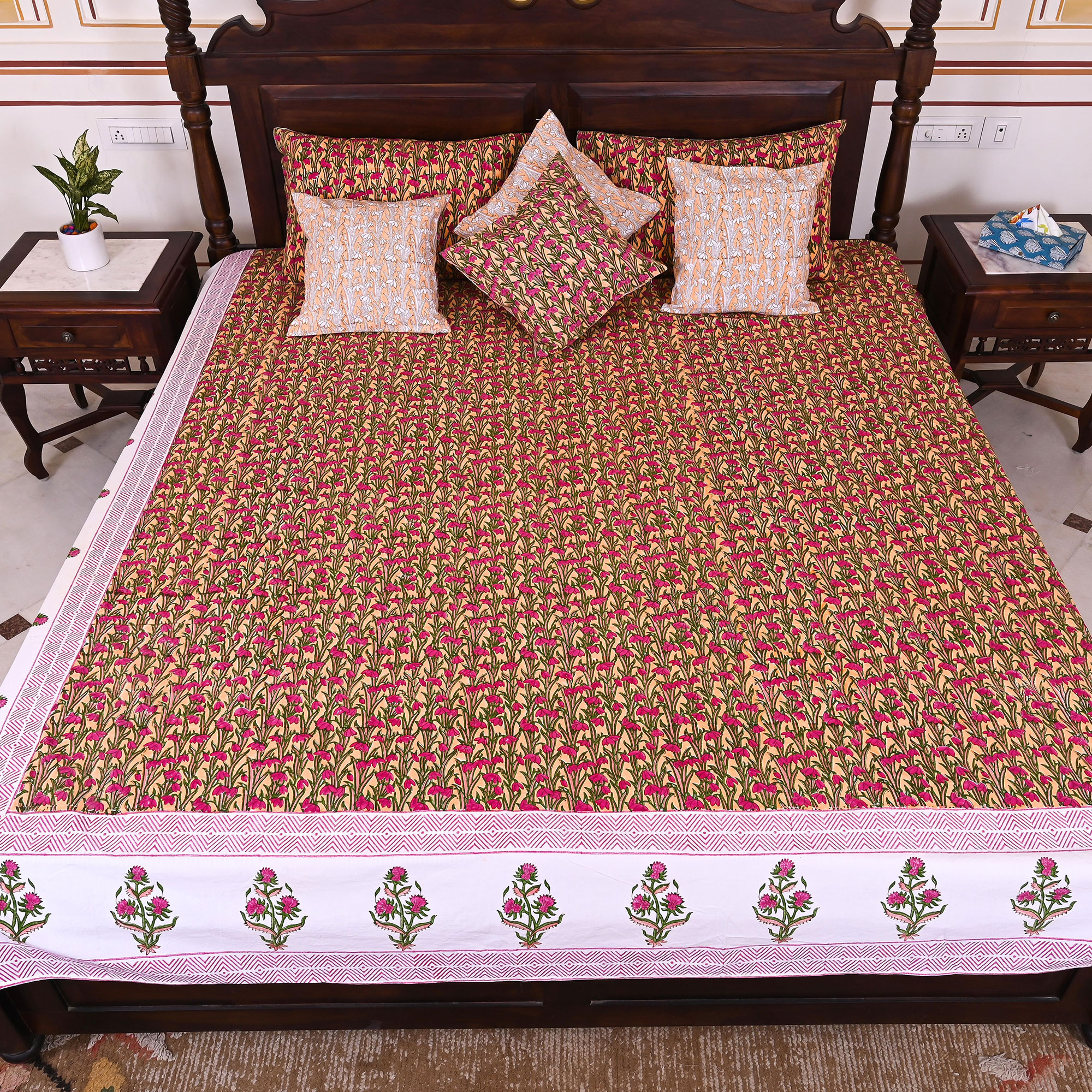 Bedsheet Design - Floral Paradise