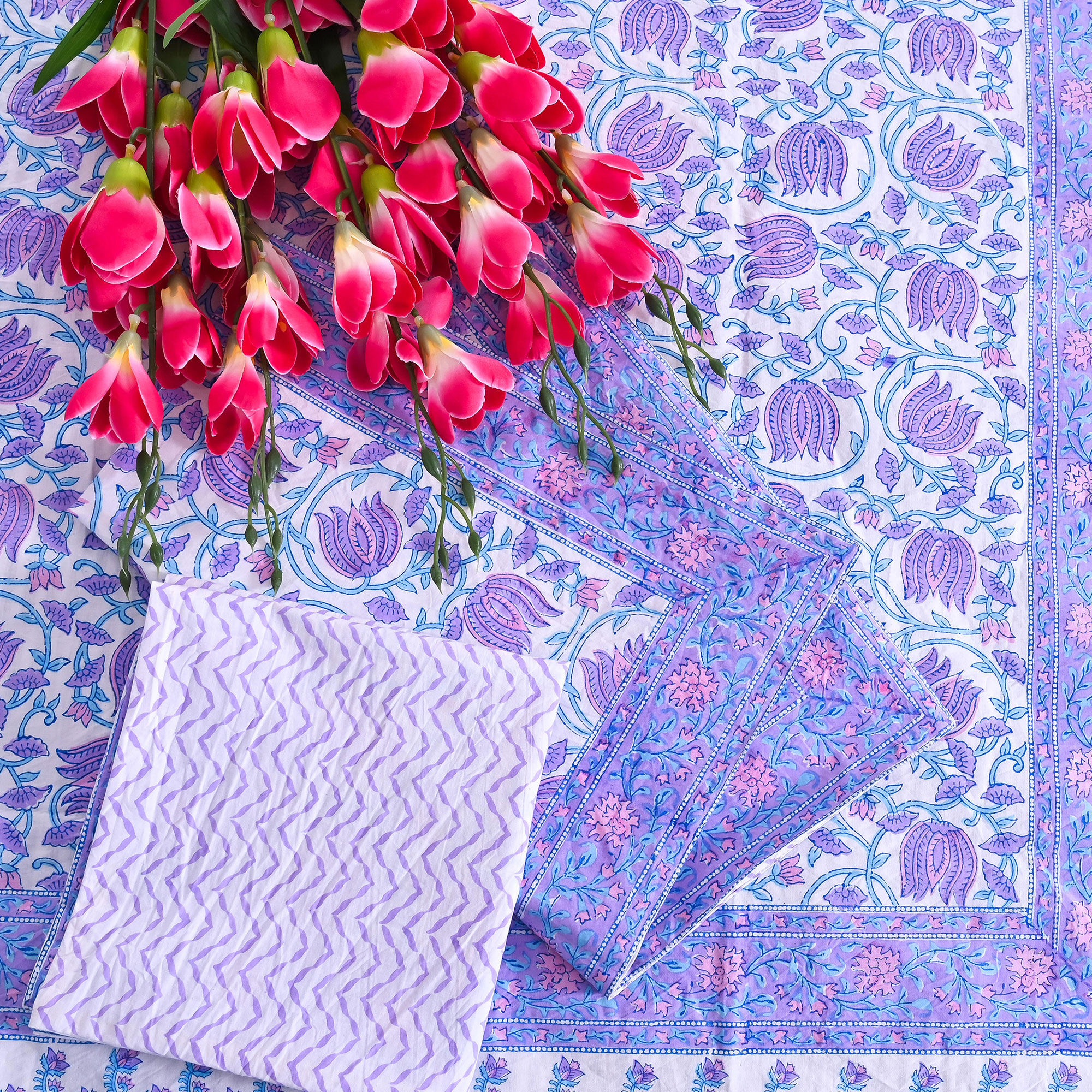 Bedsheet  Design - Lavender Blooms