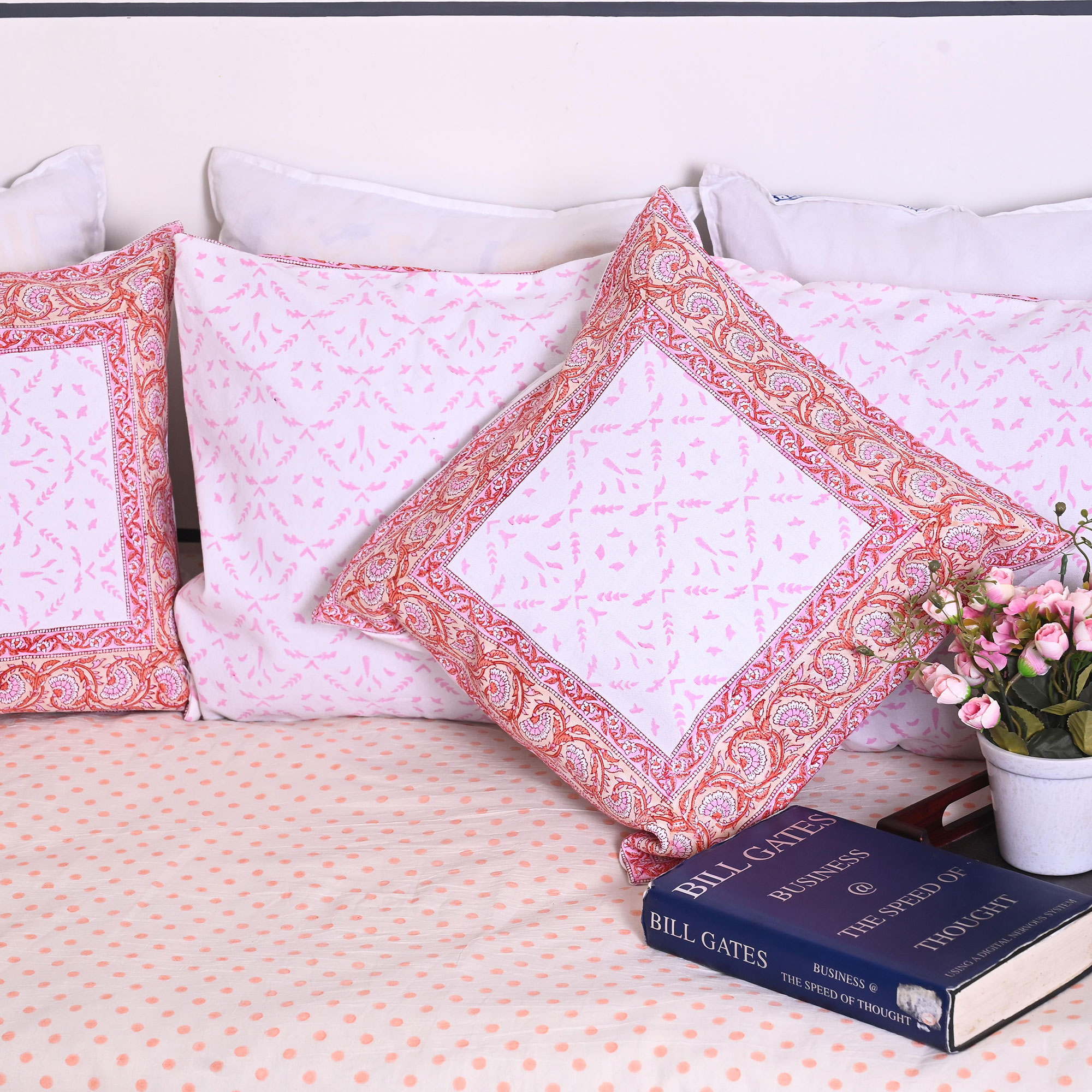 Cushion Cover Design - Pink Bloom