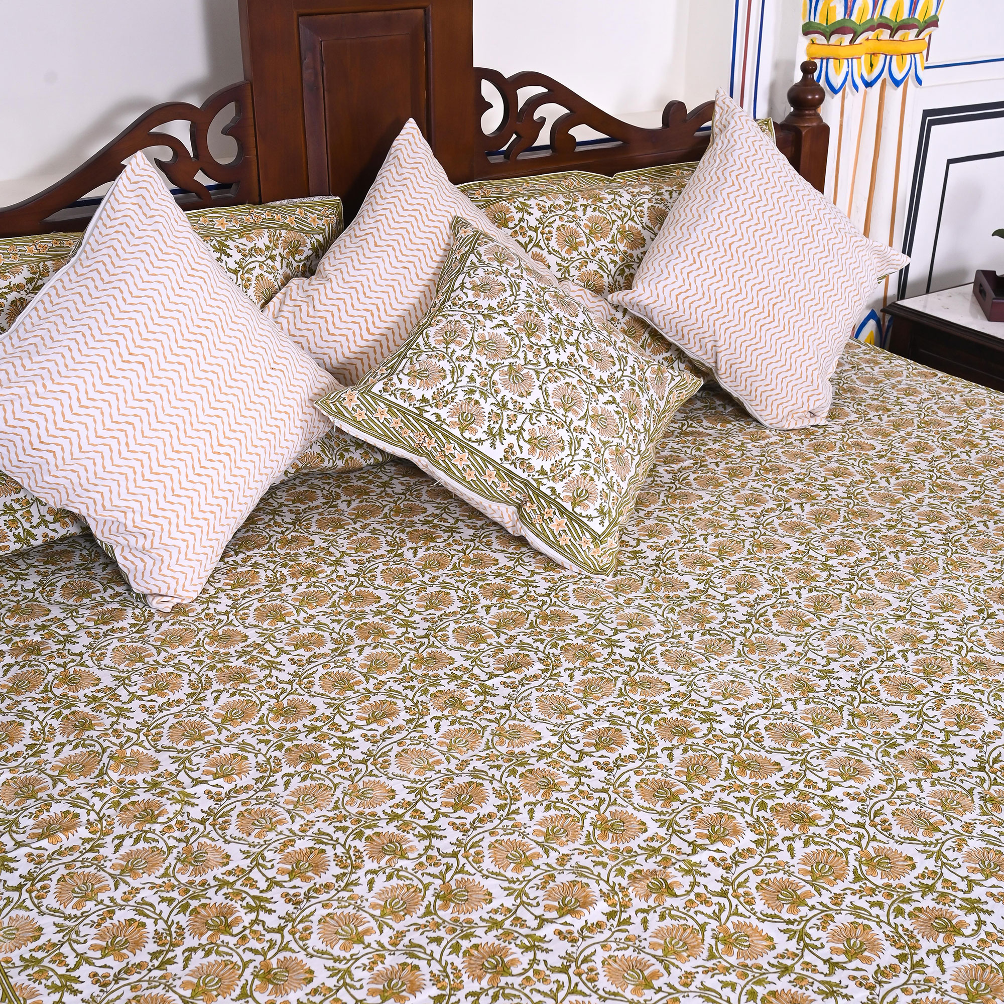 Bedsheet Design - Green Oasis